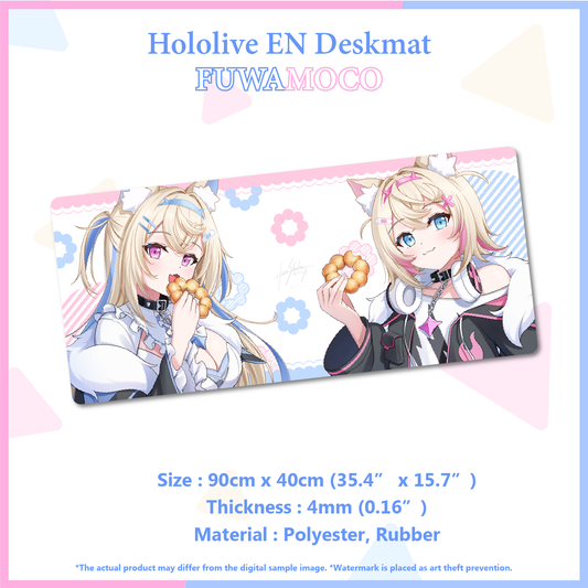 HoloEN Advent Fuwamoco Large Deskmat