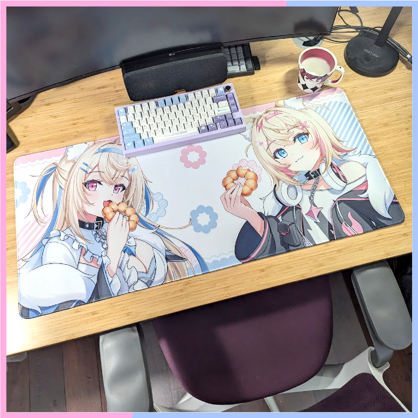 HoloEN Advent Fuwamoco Large Deskmat