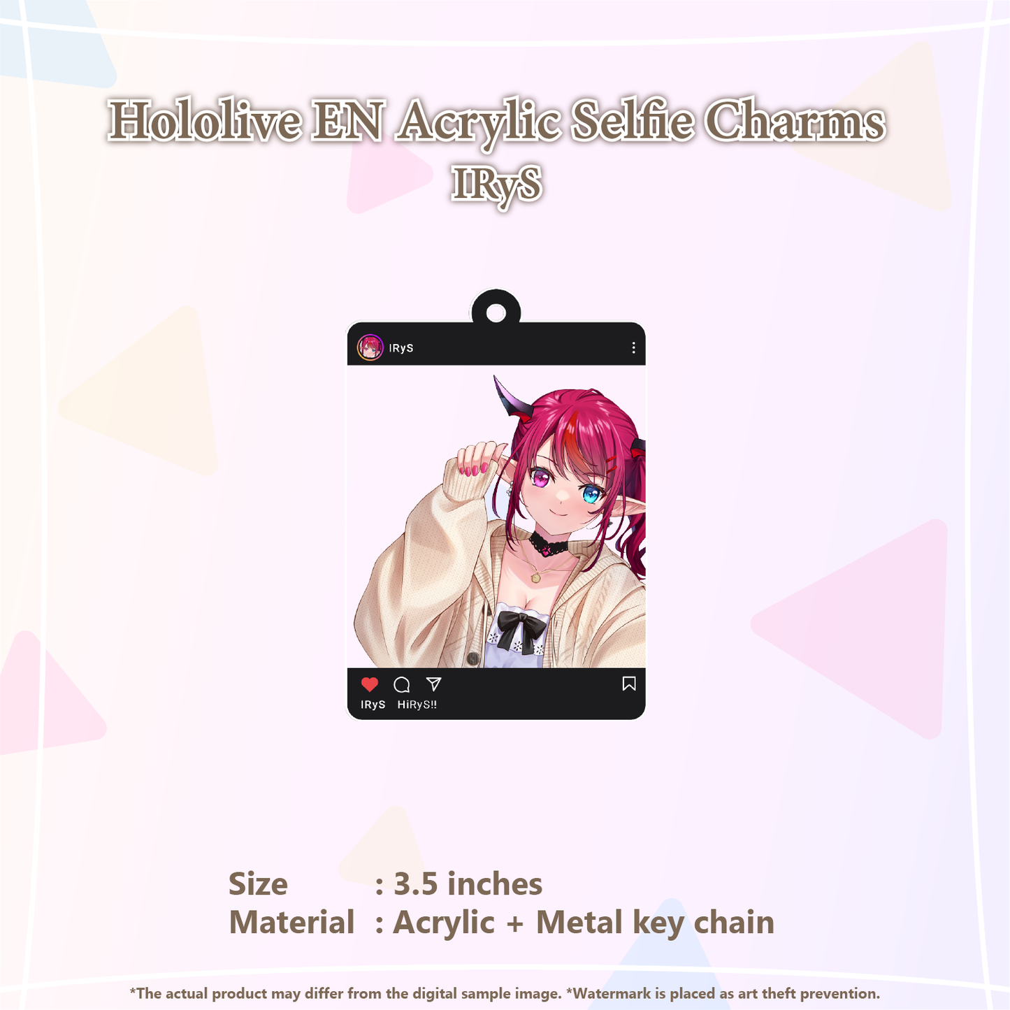 HoloEN Promise Selfie Charm