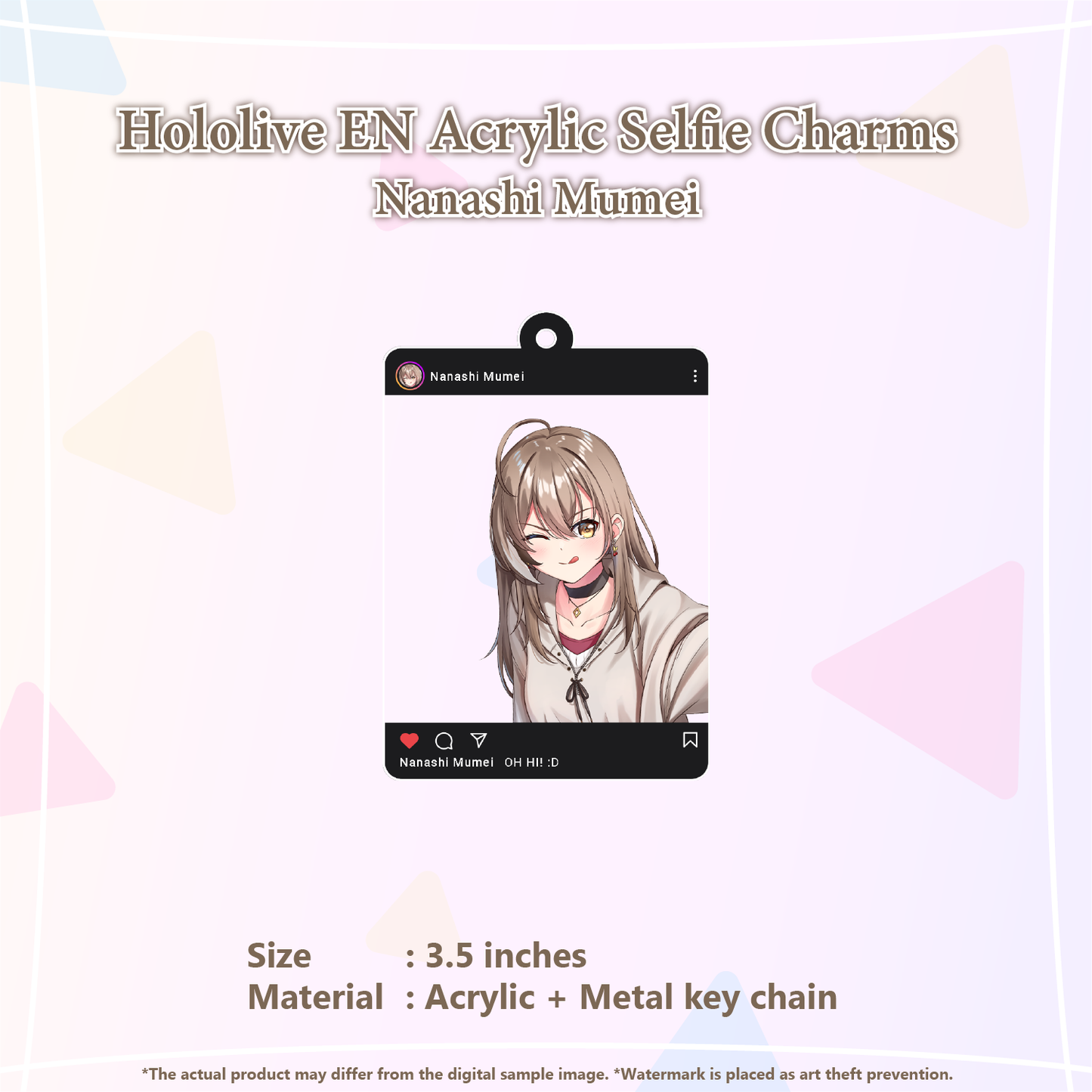 HoloEN Promise Selfie Charm