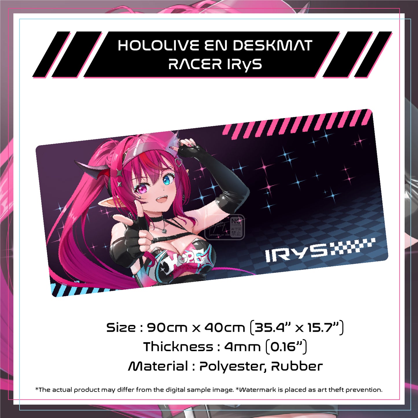 HoloEN Racer IRyS Large Deskmat